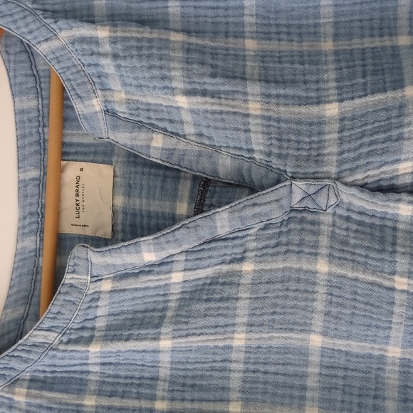 Lucky Brand Blue Plaid Blouse - Picture 4 of 6